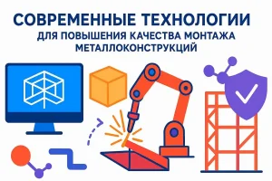 Современные технологии монтажа металлоконструкций: 3D-моделирование, роботизированная сварка и нанопокрытия для защиты от коррозии.